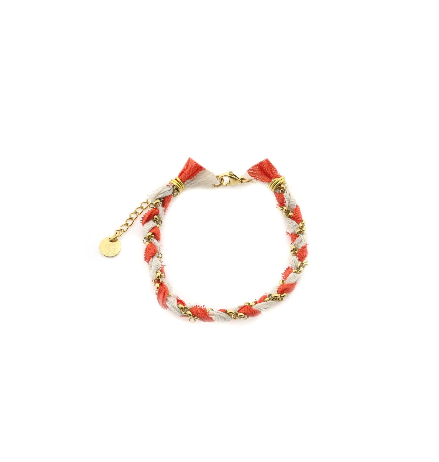 Armband Zopf - Koralle