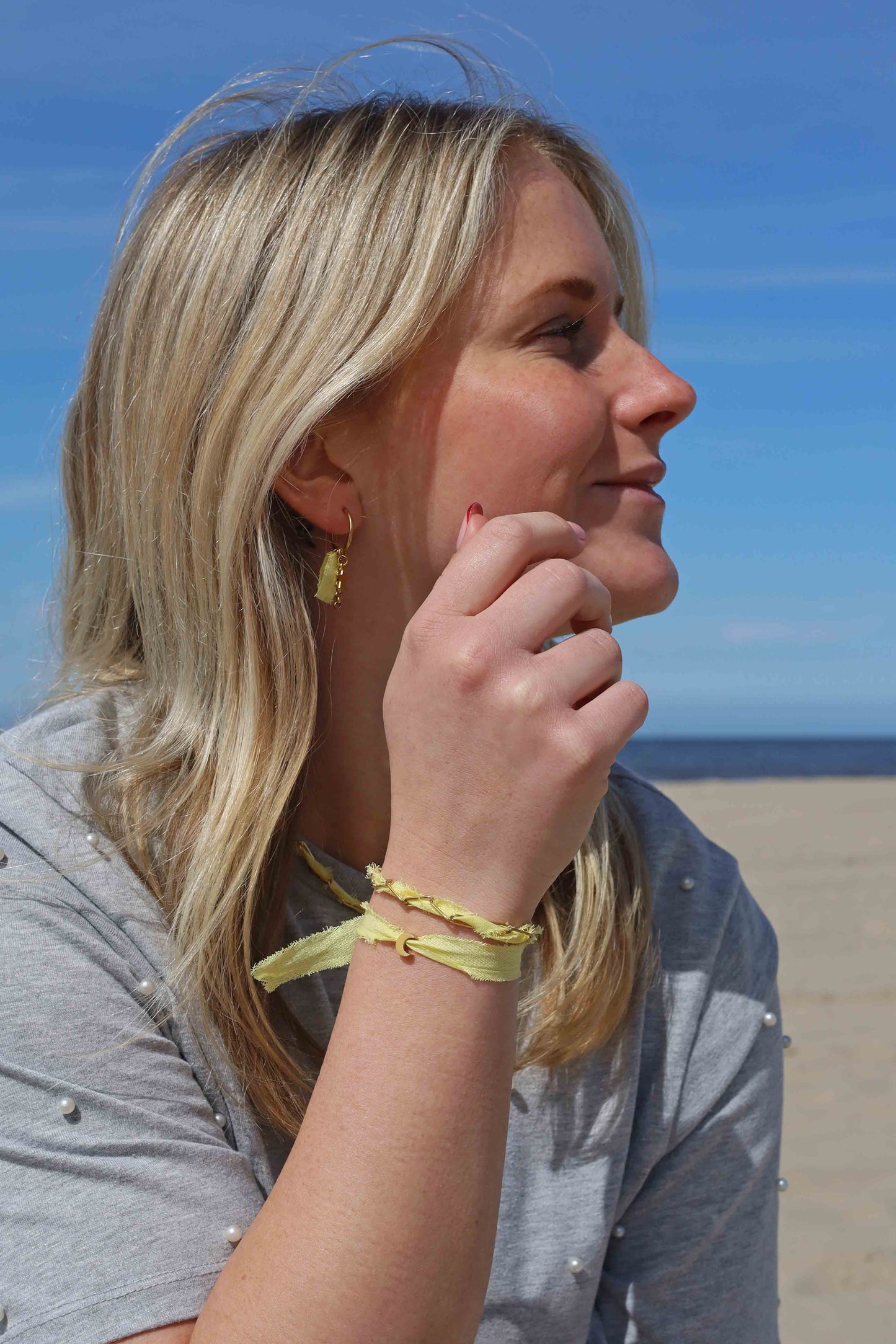 Armband Zopf - lila