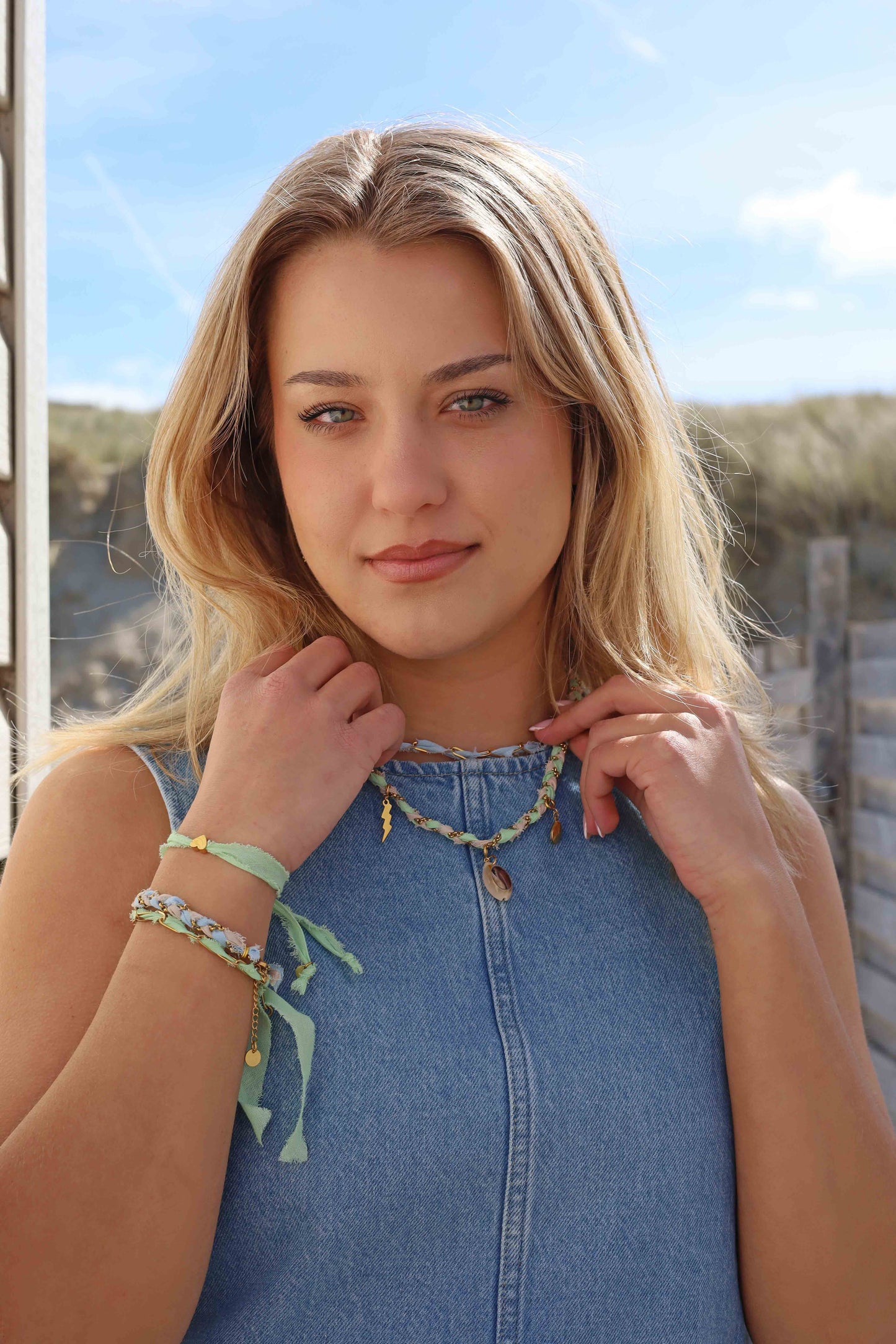 Armband Braid - licht blauw