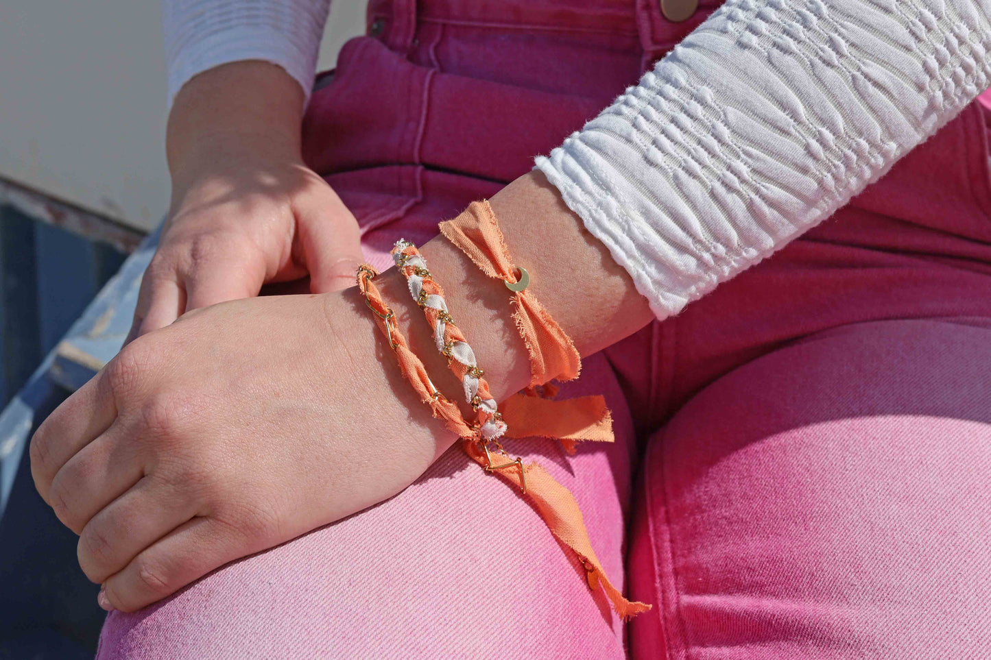 Armband Zopf - orange