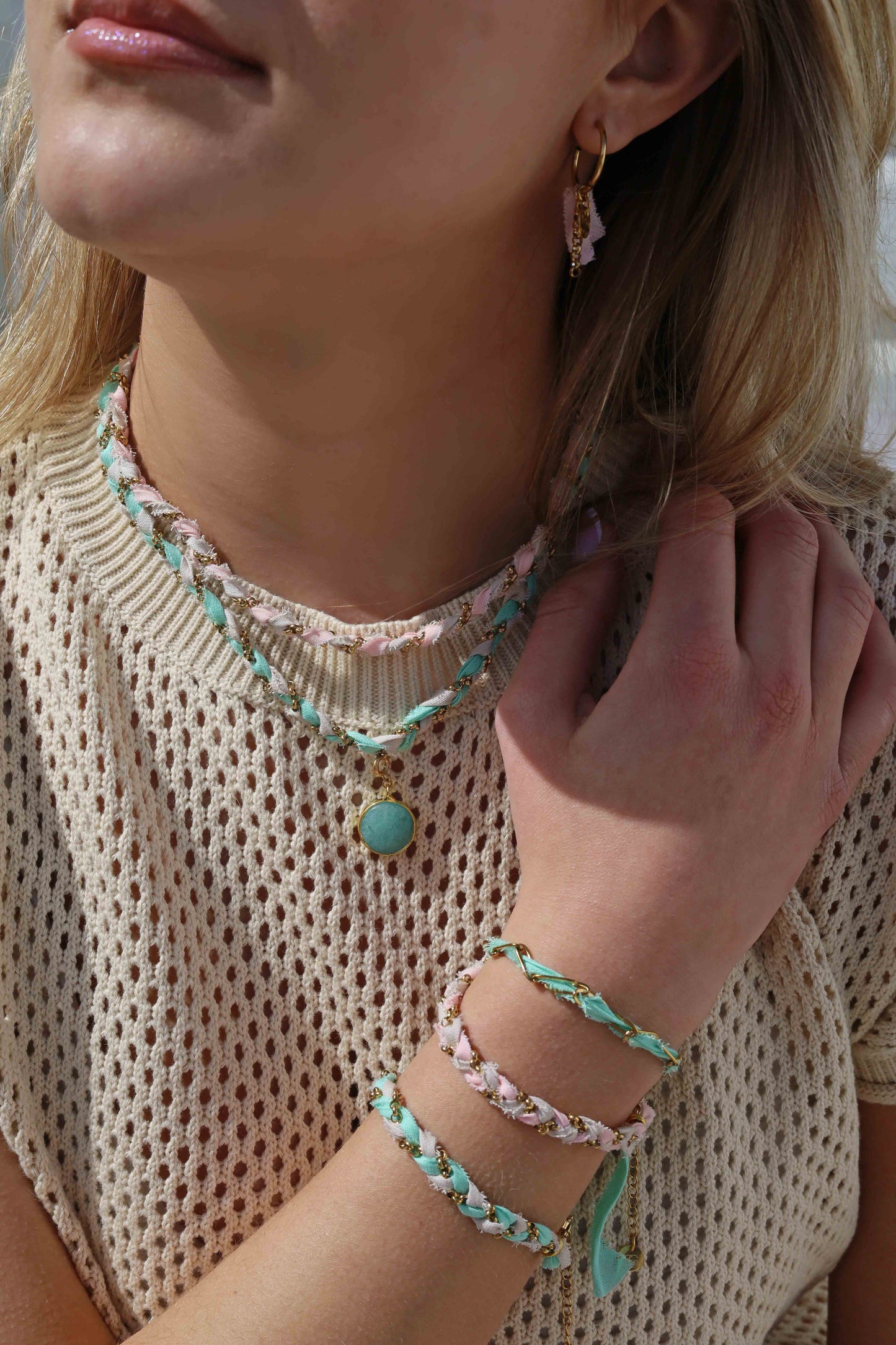Armband Zopf - mint