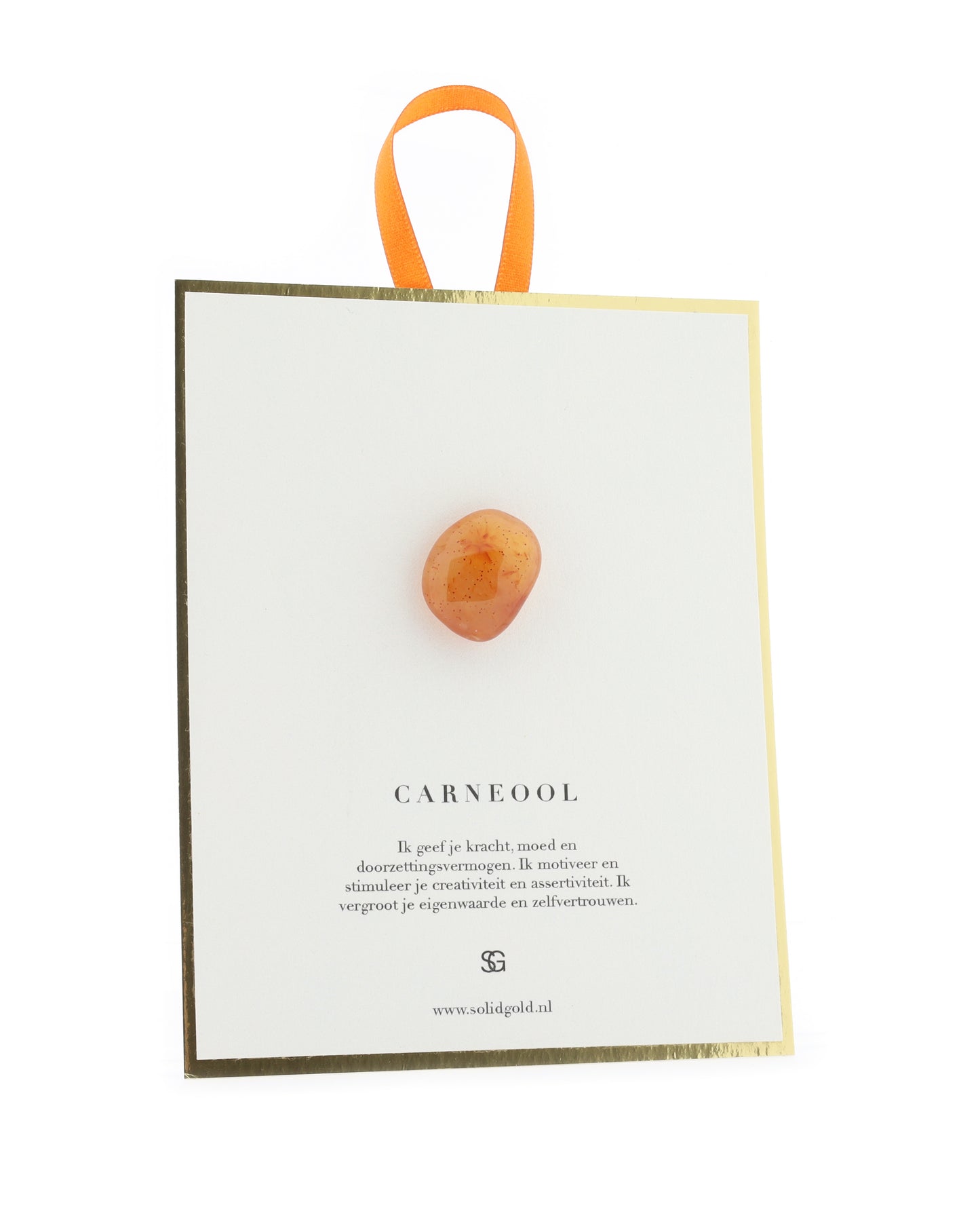 Card with gemstone - carnelian