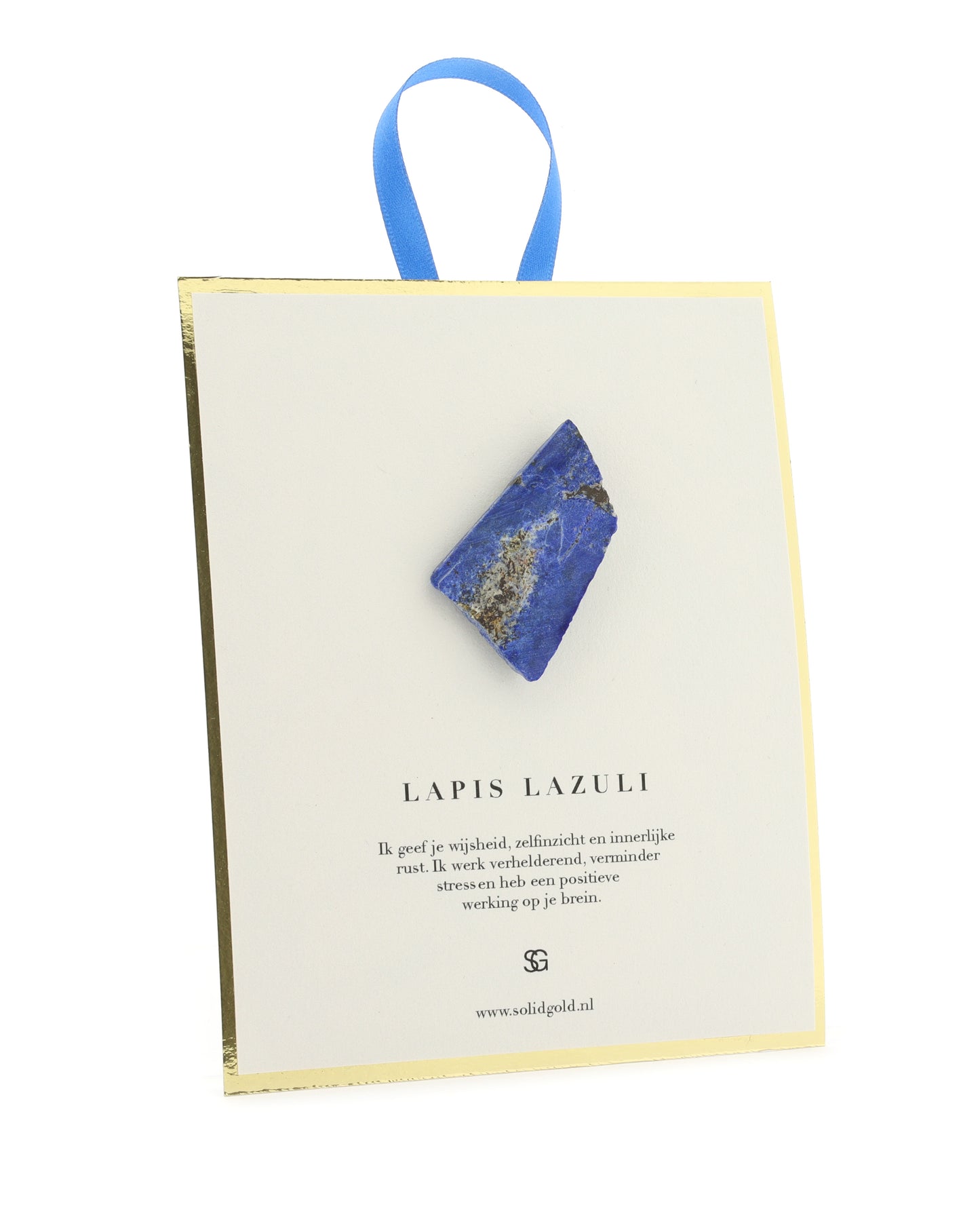 Kaart met edelsteen - lapis lazuli
