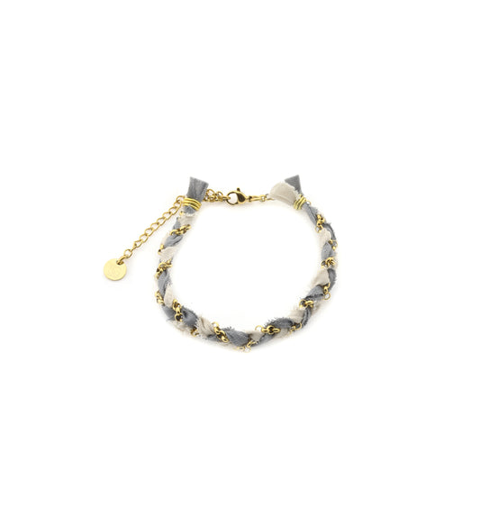 Armband Zopf - grau