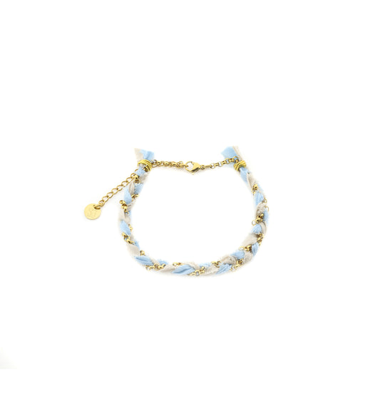 Armband Zopf - hellblau