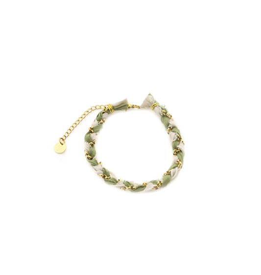 Armband Zopf - oliv