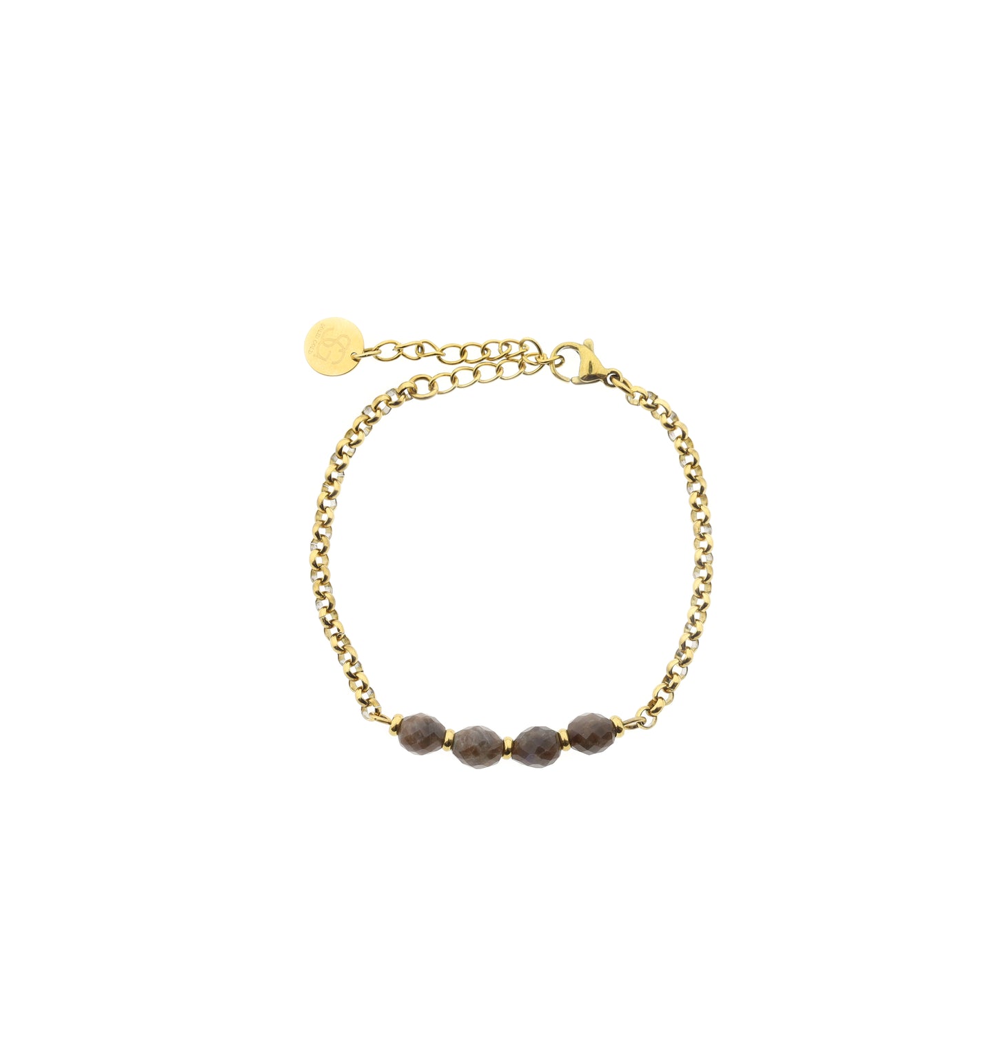 Armband met bar (oval facet 5x6mm)