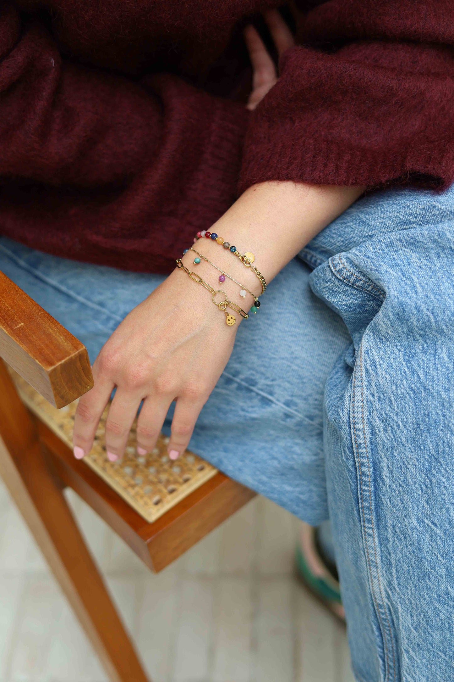 Armband edelstenen - mixed (4mm)