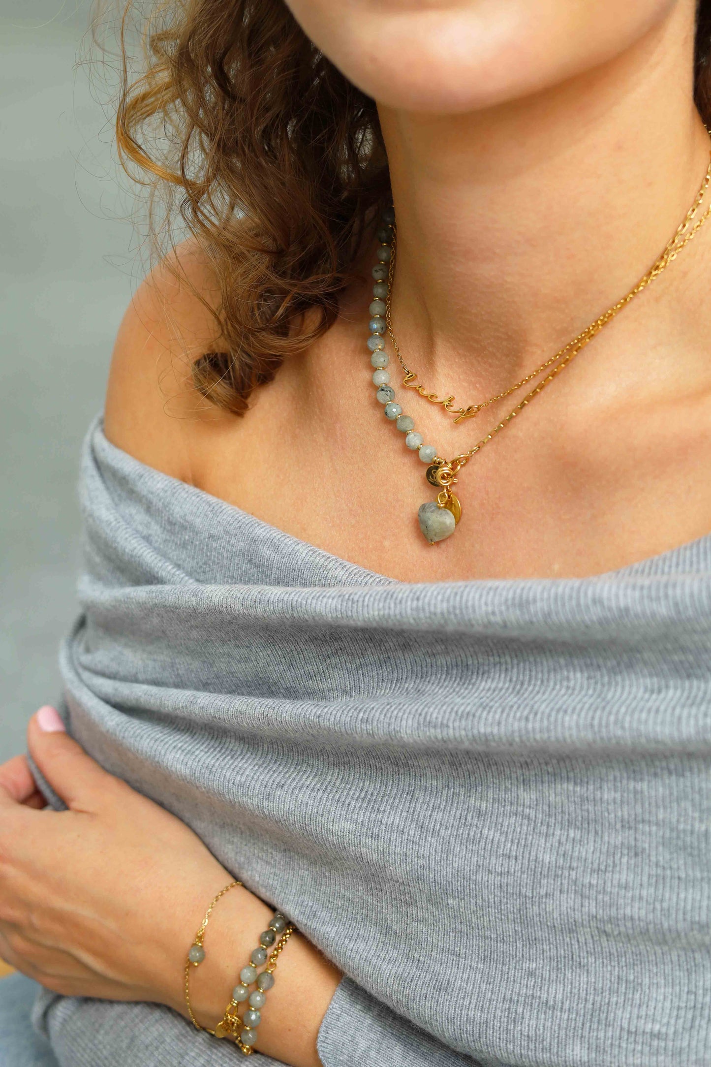 Edelsteen tussenstuk ketting (6mm)