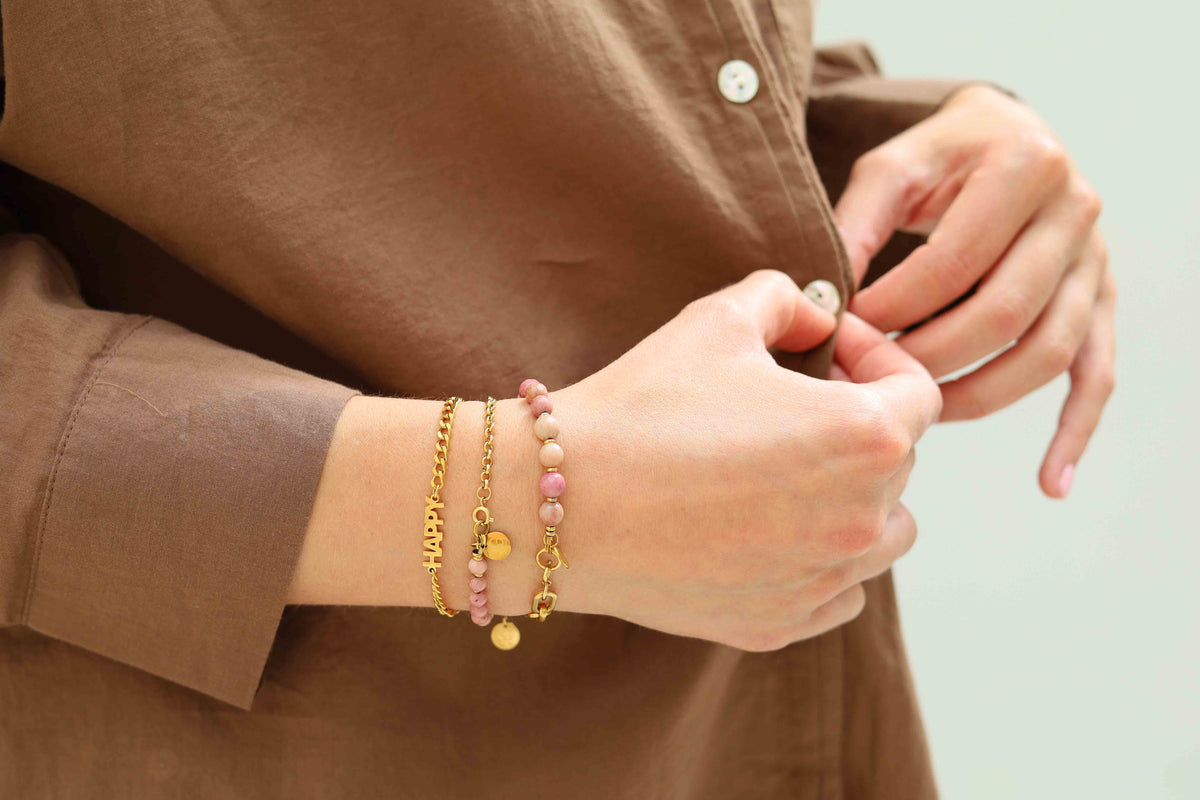 Edelsteen tussenstuk armband (6mm)
