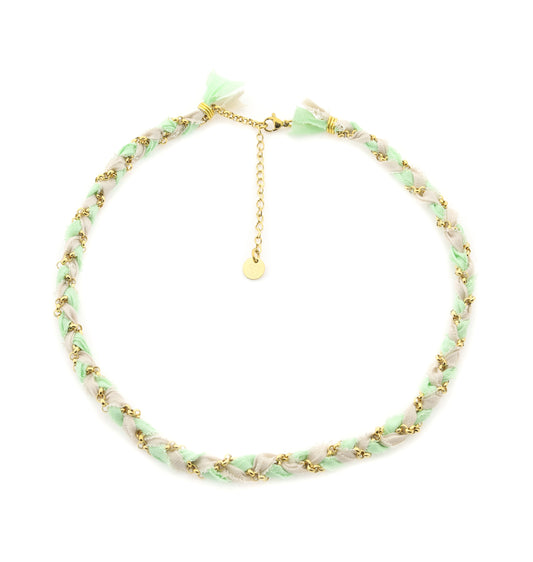 Necklace Braid - mint green