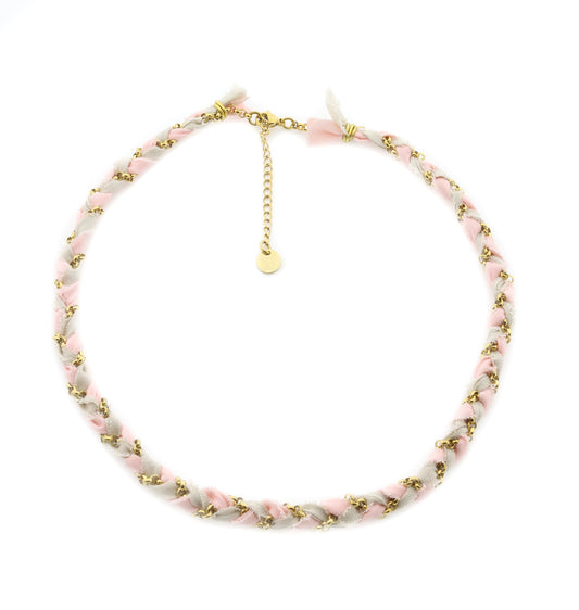 Necklace Braid - pink