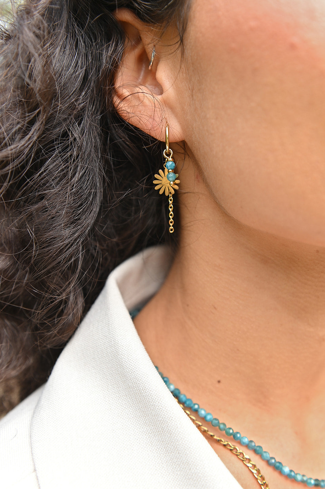 Oorbel Sunflower (4mm)