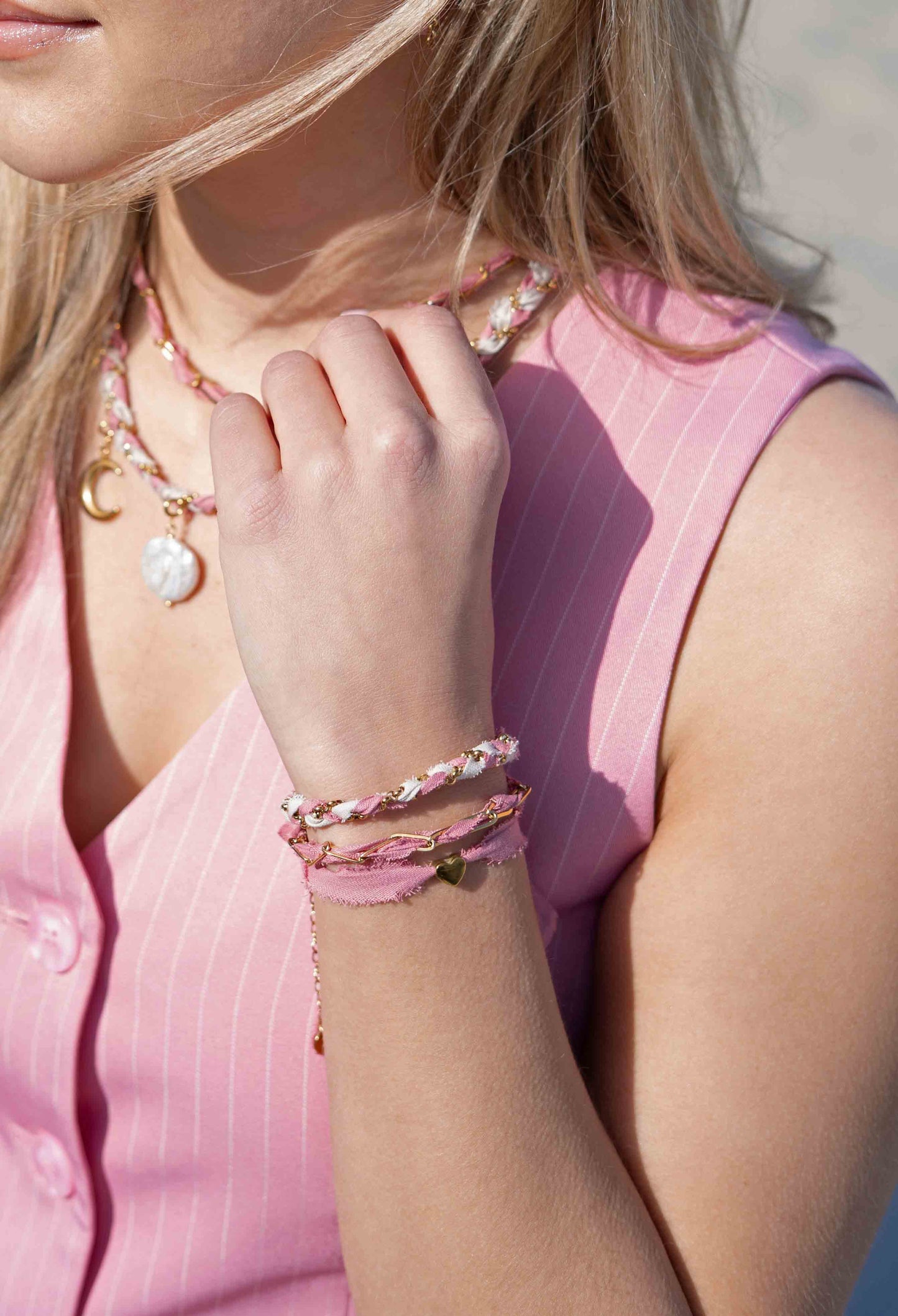 Armband Zopf - lila