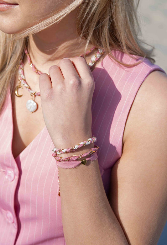 Armband Zopf - lila