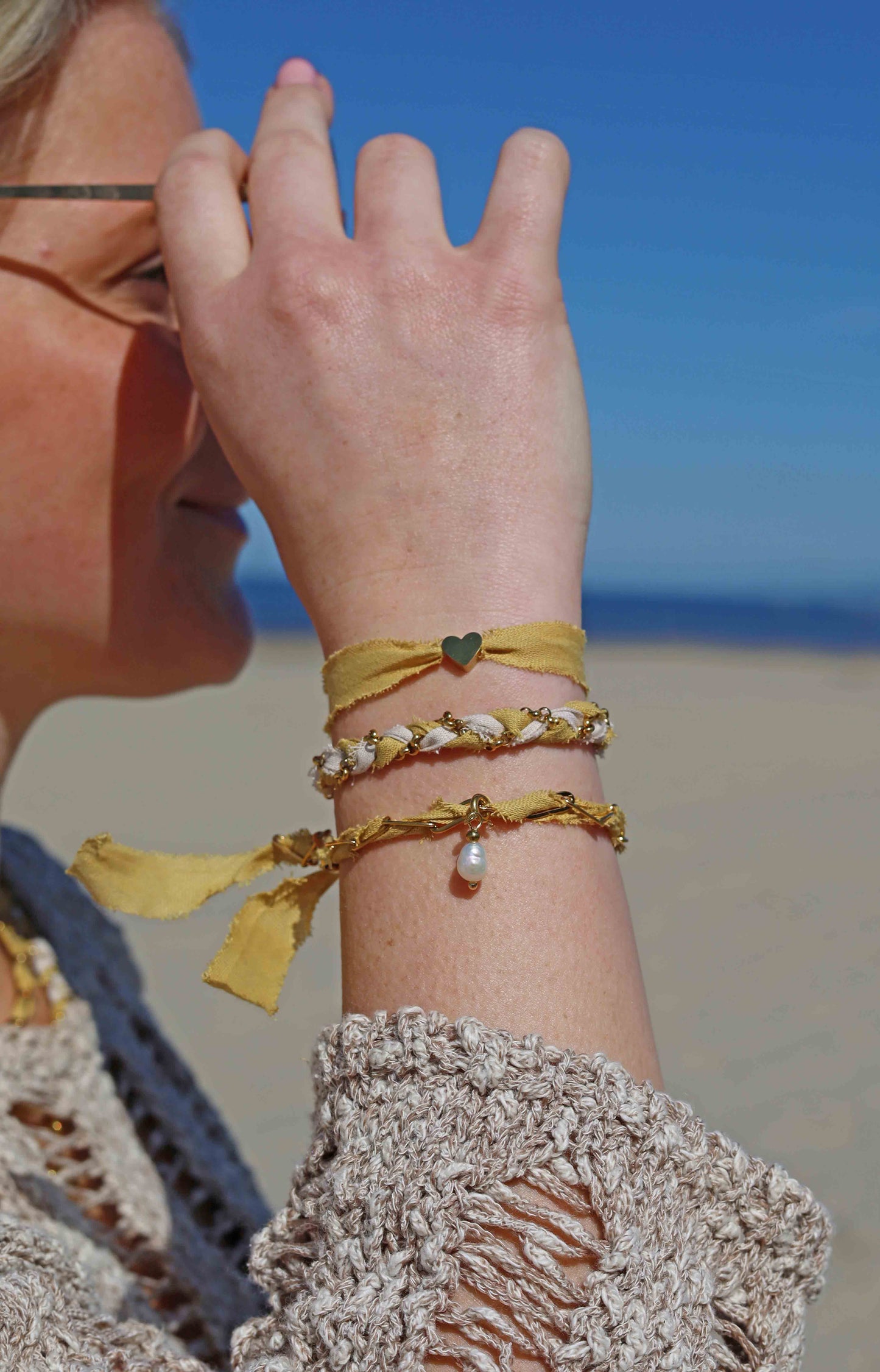 Armband Zopf - lila