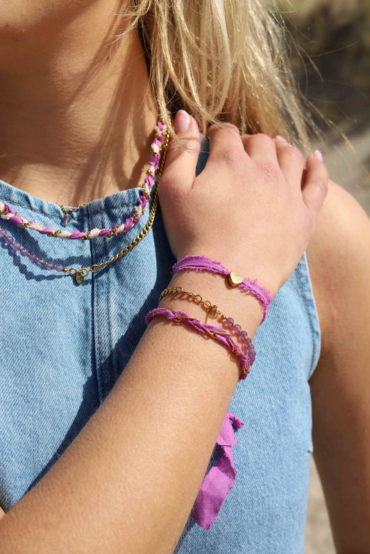Armband Zopf - lila
