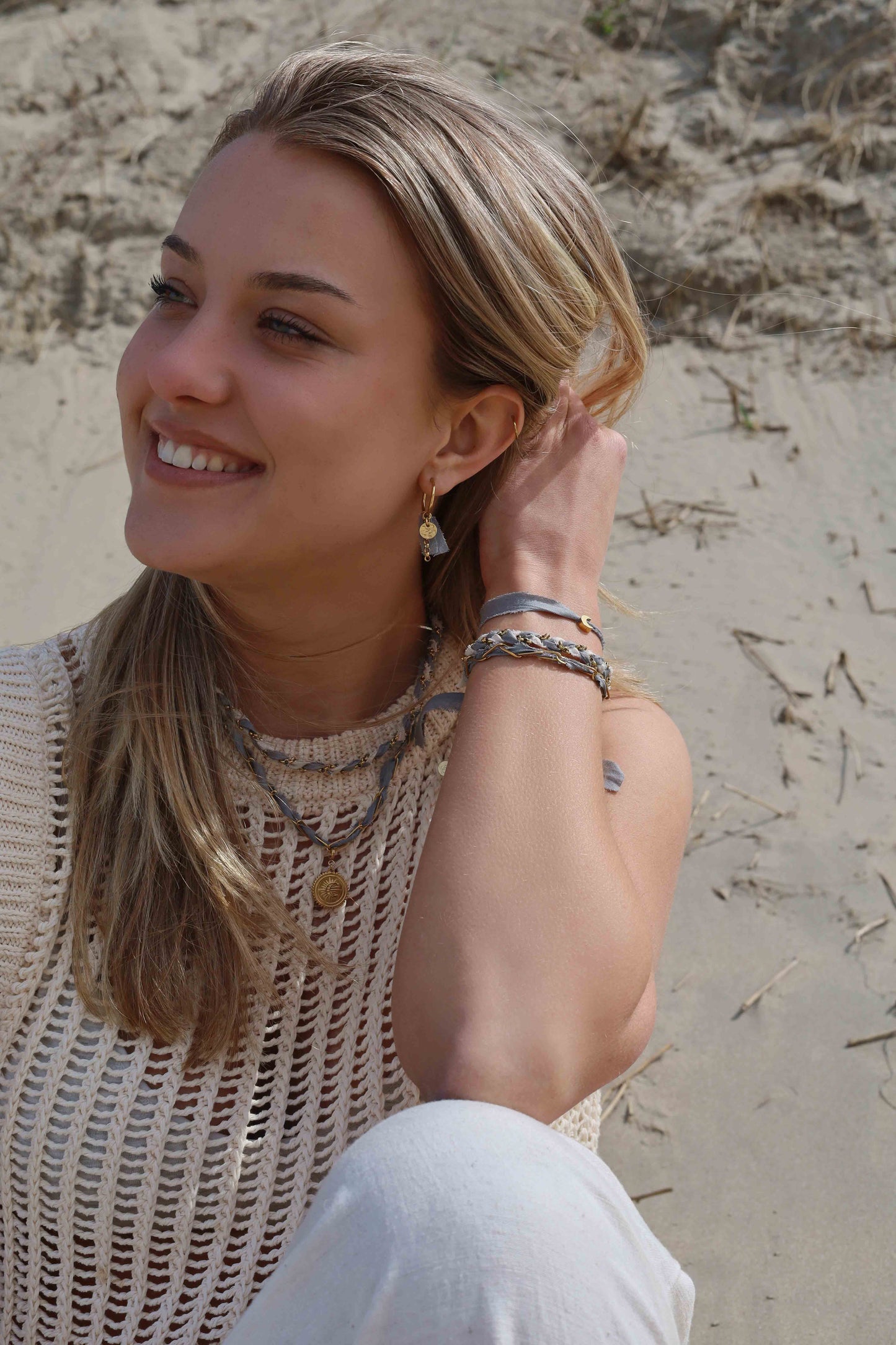 Armband Zopf - lila