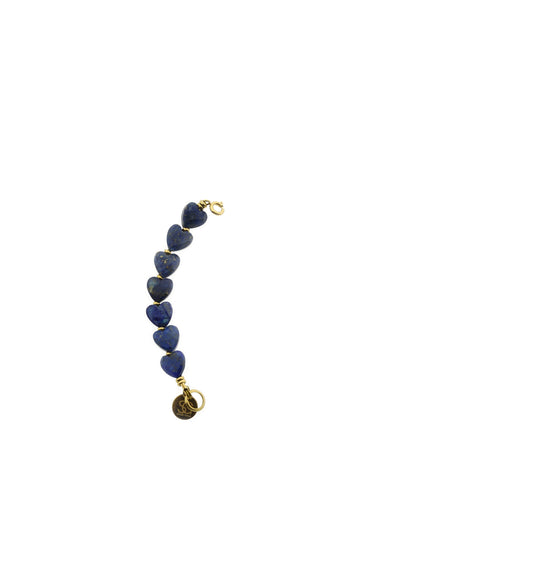 Edelsteen tussenstuk armband (hearts 8x8mm)