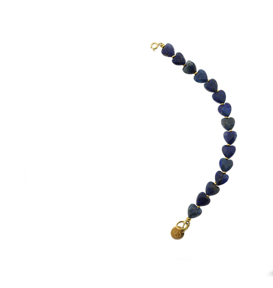 Edelsteen tussenstuk ketting (hearts 8x8mm)