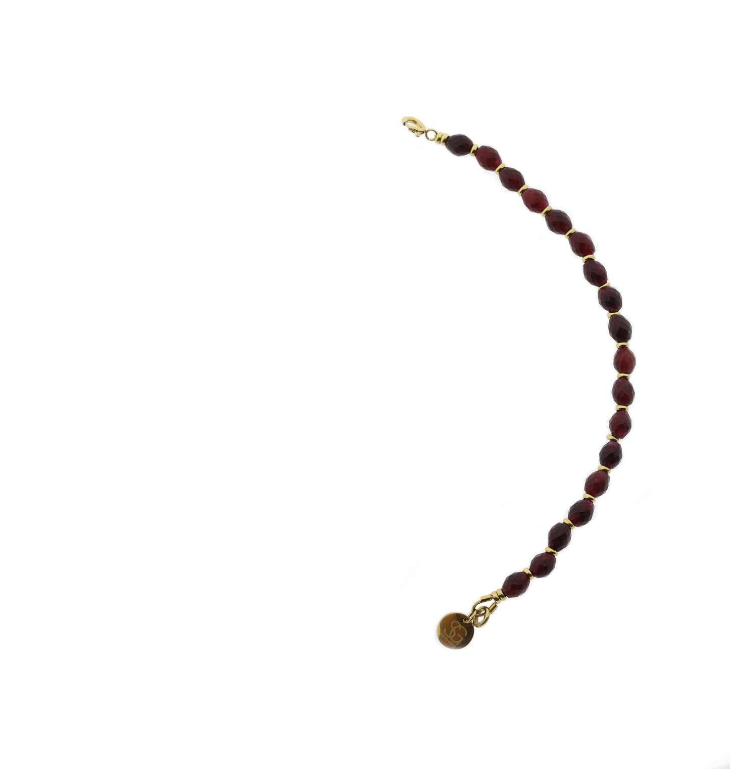 Edelsteen tussenstuk ketting (oval facet 5x6mm)