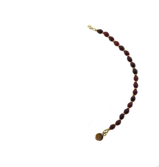 Edelsteen tussenstuk ketting (oval facet 5x6mm)