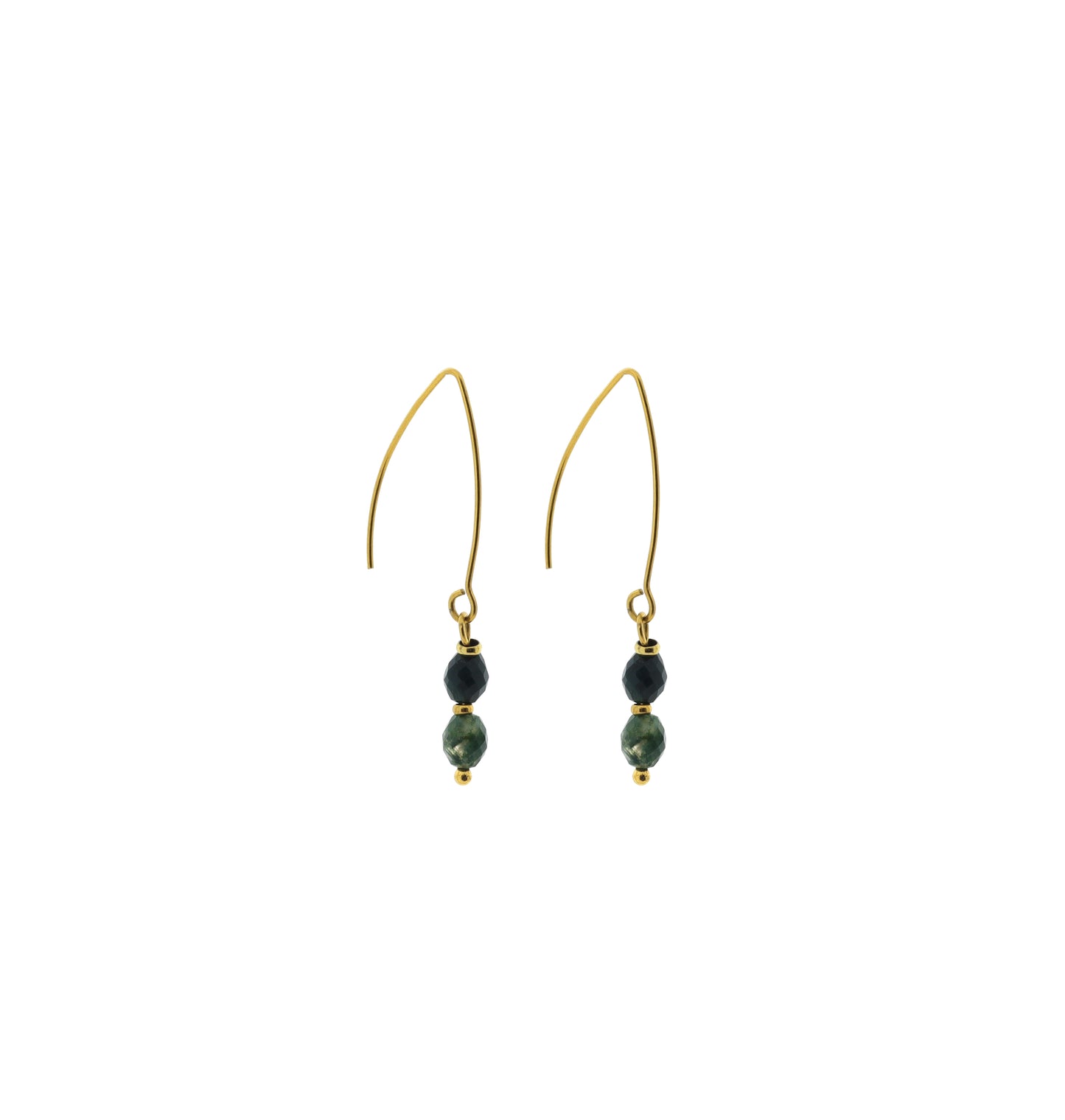 Edelsteen oorbel - Earhook (oval facet 5x6mm)