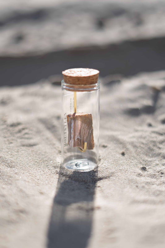 Flasche mit Edelstein - Rosenquarz