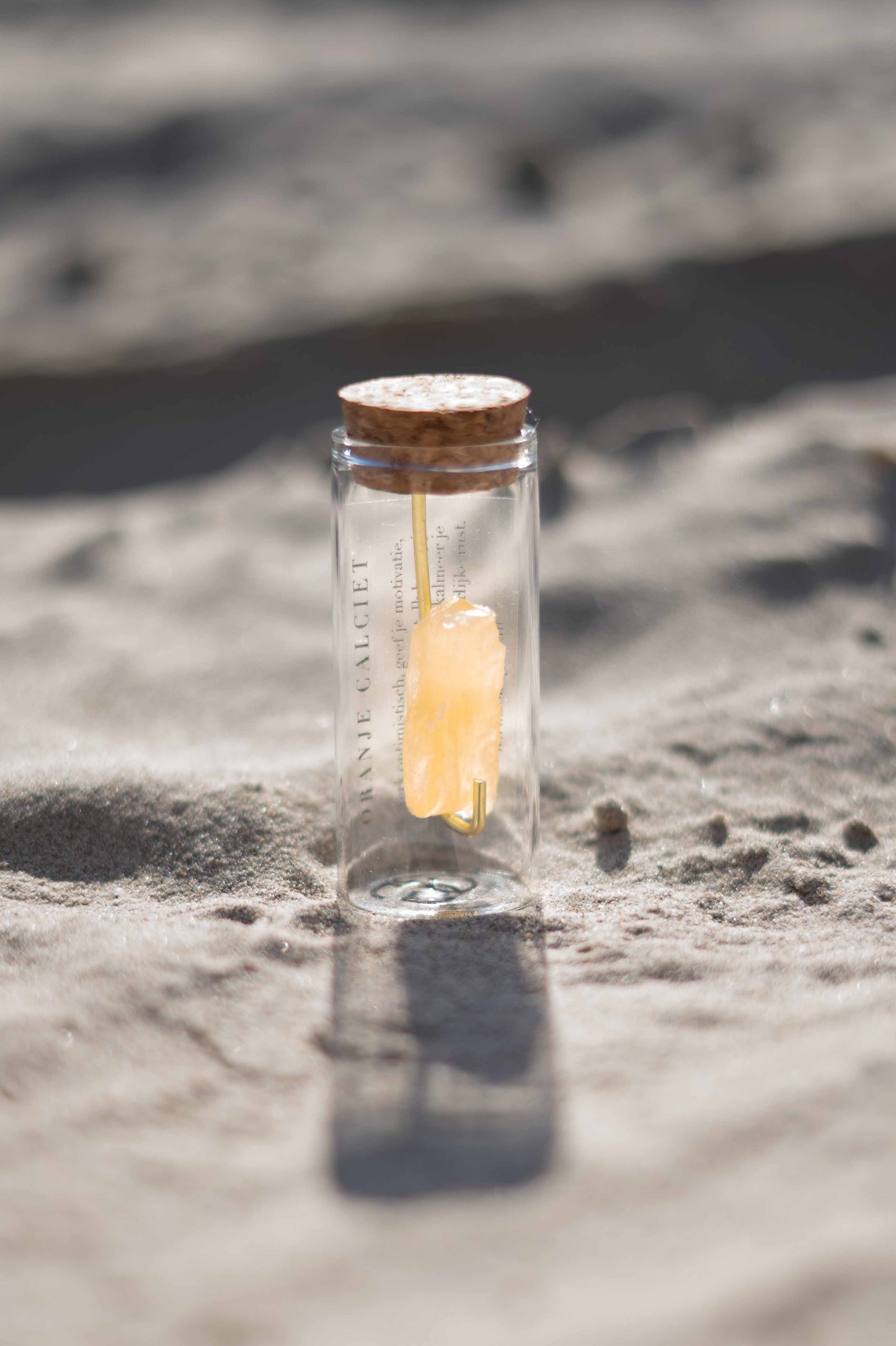 Flasche mit Edelstein - Rosenquarz
