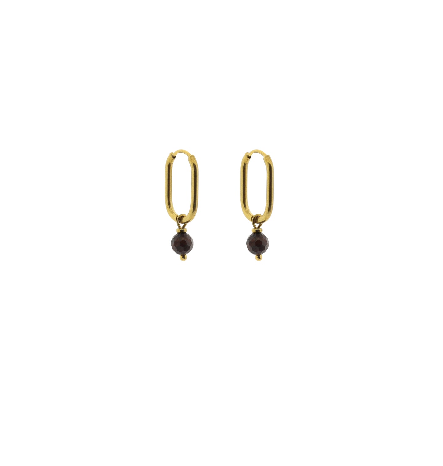 Edelsteen oorbel - Oval (6mm)