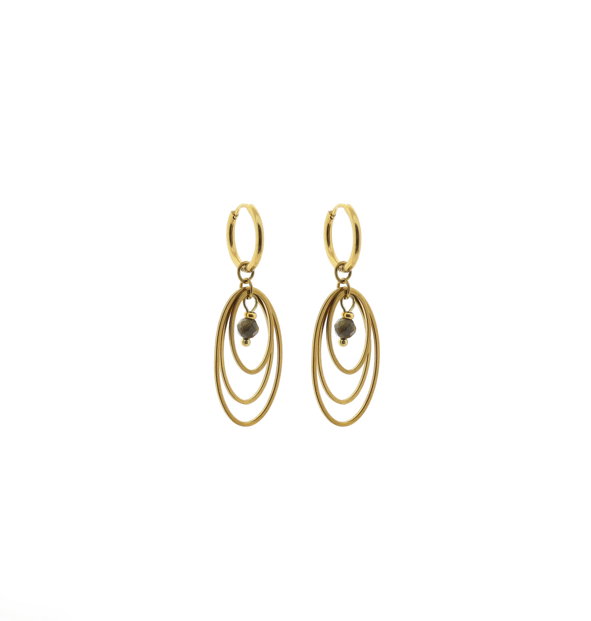 Edelstein Ohrring - Rings (4mm)