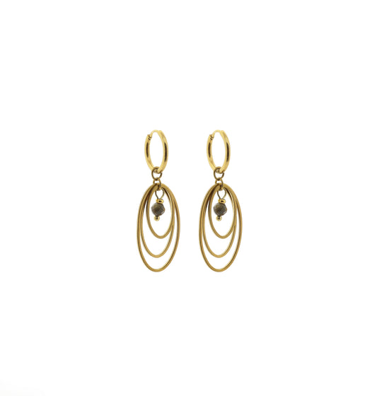 Edelsteen oorbel - Rings (4mm)