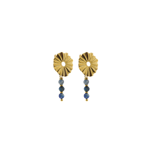 Edelsteen oorbel - Ruffled (4mm)