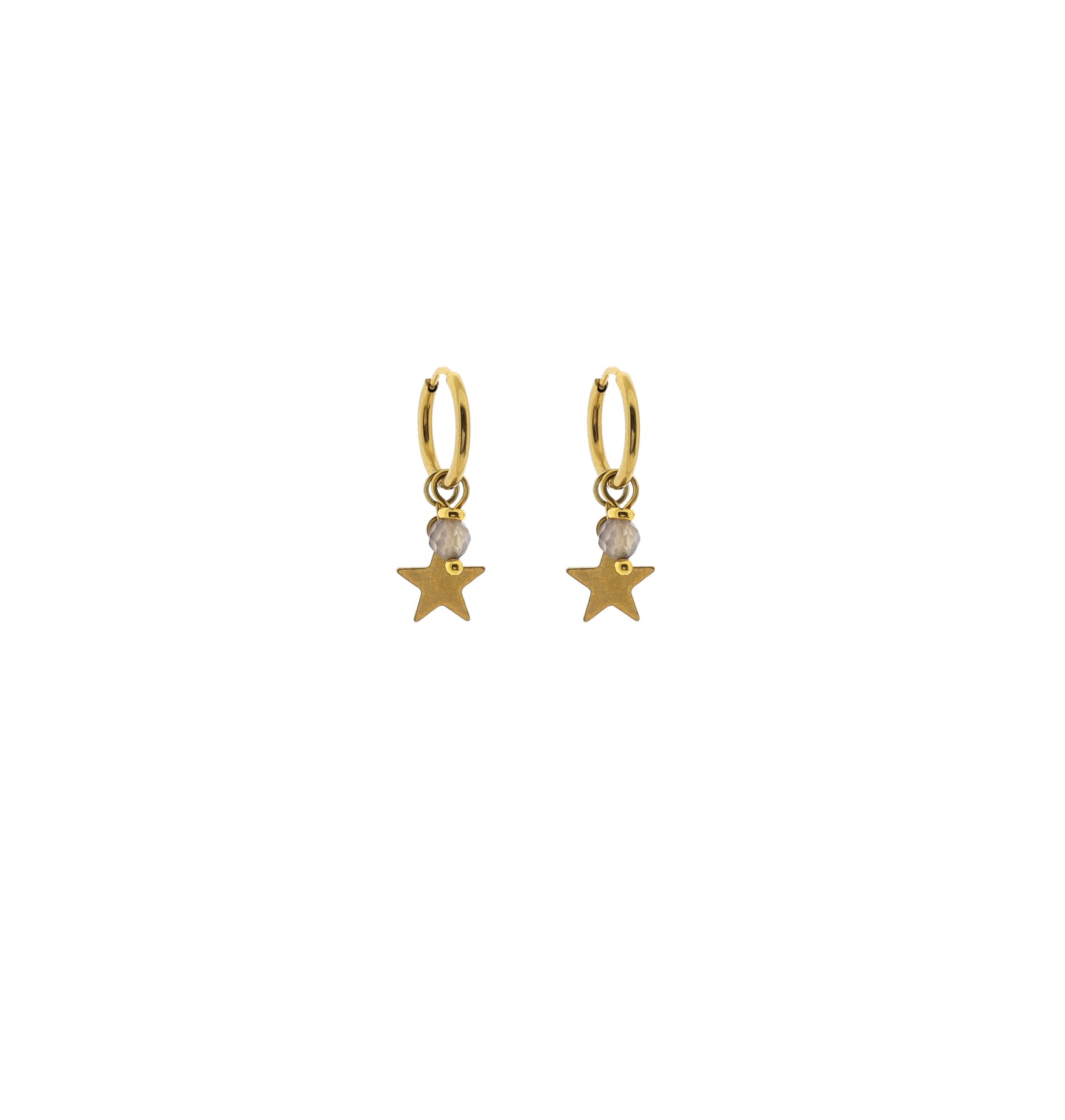 Edelsteen oorbel - Star (4mm)