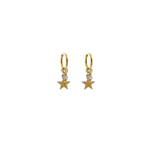 Edelsteen oorbel - Star (4mm)